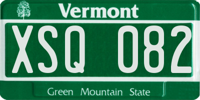 VT license plate XSQ082