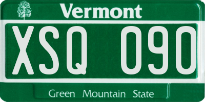VT license plate XSQ090