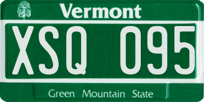 VT license plate XSQ095