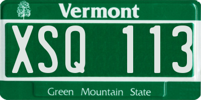 VT license plate XSQ113