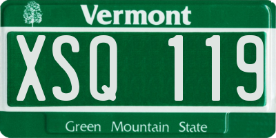 VT license plate XSQ119