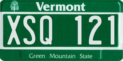 VT license plate XSQ121