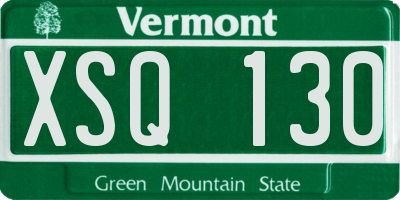 VT license plate XSQ130