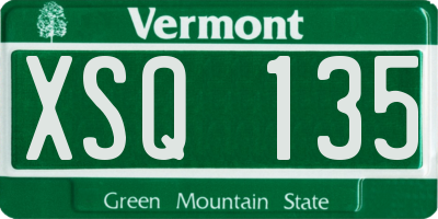 VT license plate XSQ135