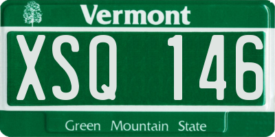 VT license plate XSQ146