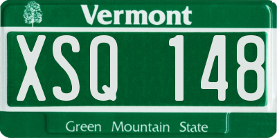 VT license plate XSQ148