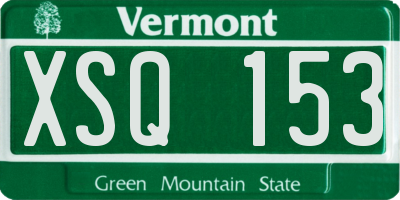 VT license plate XSQ153