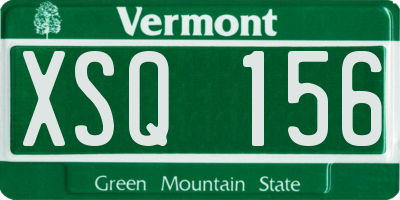 VT license plate XSQ156