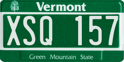 VT license plate XSQ157