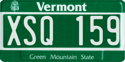 VT license plate XSQ159
