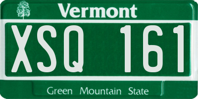 VT license plate XSQ161