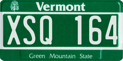 VT license plate XSQ164