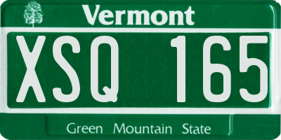 VT license plate XSQ165