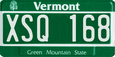VT license plate XSQ168