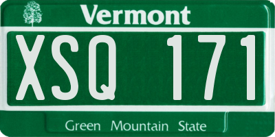 VT license plate XSQ171
