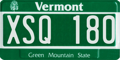 VT license plate XSQ180