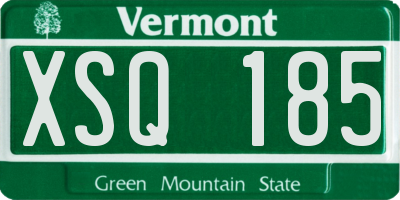 VT license plate XSQ185