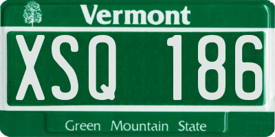 VT license plate XSQ186