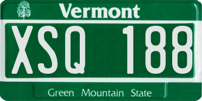 VT license plate XSQ188