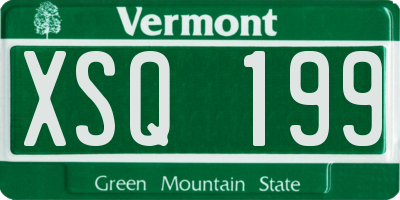 VT license plate XSQ199