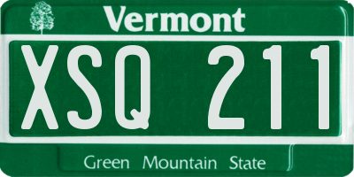 VT license plate XSQ211
