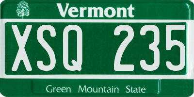 VT license plate XSQ235
