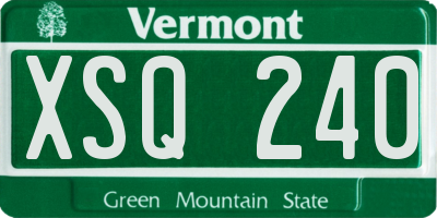 VT license plate XSQ240