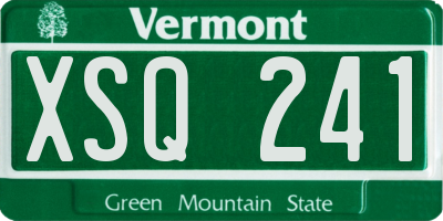 VT license plate XSQ241