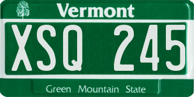 VT license plate XSQ245