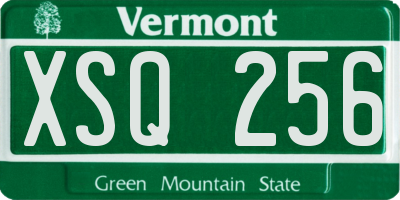 VT license plate XSQ256