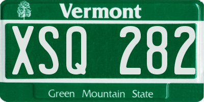 VT license plate XSQ282