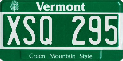 VT license plate XSQ295