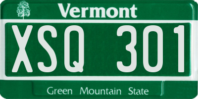 VT license plate XSQ301