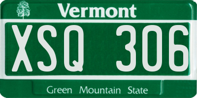 VT license plate XSQ306