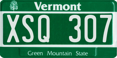 VT license plate XSQ307