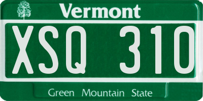 VT license plate XSQ310