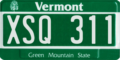 VT license plate XSQ311