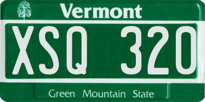 VT license plate XSQ320