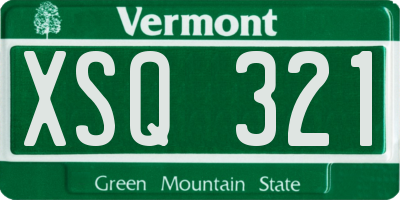 VT license plate XSQ321