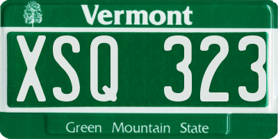 VT license plate XSQ323