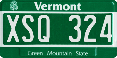 VT license plate XSQ324