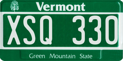 VT license plate XSQ330