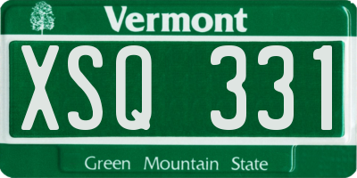 VT license plate XSQ331