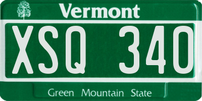 VT license plate XSQ340