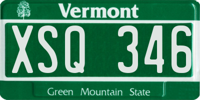 VT license plate XSQ346
