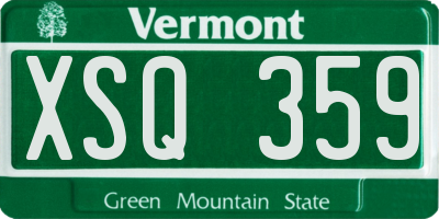 VT license plate XSQ359