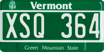 VT license plate XSQ364