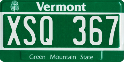 VT license plate XSQ367