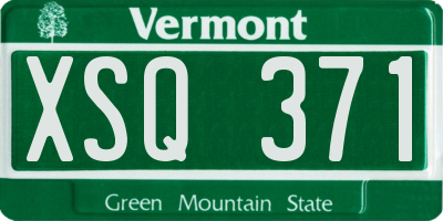 VT license plate XSQ371