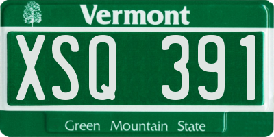 VT license plate XSQ391